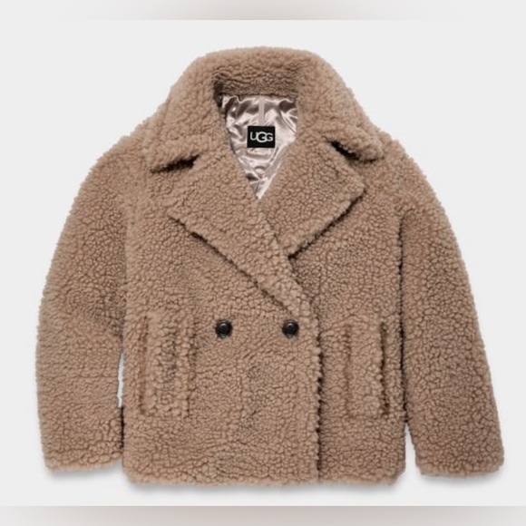 UGG GERTRUDE SHORT TEDDY COAT - Picture 4 of 11